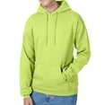 thumbnail image 3 of Hanes EcoSmart Unisex Hooded Sweatshirt, Hi Vis Pullover Safety Green Fleece, 2 Pack, XL, 3 of 7