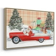 thumbnail image 3 of Santa on Wheels Collection A - Framed Gallery Wrapped Holiday Canvas - 17 x 25 - Natural Wood Frame, 3 of 8
