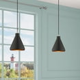 thumbnail image 6 of Livex Lighting Geneva 1-Light Contemporary Metal Single Pendant in Black, 6 of 8