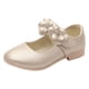 thumbnail image 1 of Qarigey Zapatos festivos para niñas, delicados y hermosos bordes suaves, correa ajustable, zapatos de flores blancas para niñas Calzado Oro 33/20.1cm, 1 of 6