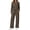 Grey Coffee, variant on Fantaslook 2 Piece Womens Lounge Sets Casual Travel Outfits Fall Matching Sweatsuits Long Sleeve Sweatshirt and Wid Leg Pant Pajamas Set