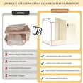 thumbnail image 3 of 2 PCE Bolsas Plegables de Almacenamiento de Ropa: Organizador de Ropa Gran Capacidad con Ventana Transparente - Caja de Almacenamiento con mango para Mantas y Edredones, Beige, 3 of 4
