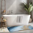 thumbnail image 2 of Blue Gold Wave Marble Pattern Kitchen Rug Mat,Kitchen Runner Rugs Non Skid Washable,Decorative Kitchen Floor Mats for Kitchen,Sink,Laundry,17"x47.2", 2 of 7