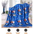 thumbnail image 3 of Velvet Super Soft Christmas Prints Fleece Blanket, Holiday Theme Home Decor Fuzzy Warm Cozy Throws for Winter Bedding Couch Gift, 60 x 78 inch, 3 of 4