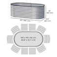 thumbnail image 3 of Outsunny 5 x 2.5 x 2 ft Galvanized Raised Garden Bed, Easy DIY, Silver, 3 of 10