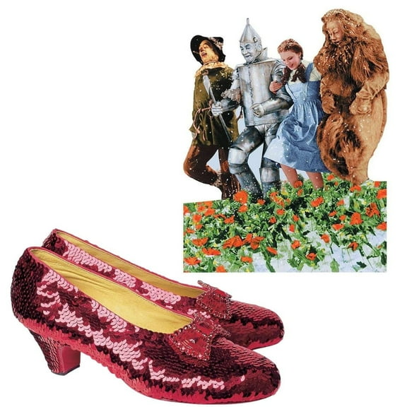 Paper House Wizard of Oz Vinyl Sticker 2-Pack – Ruby Slippers & Poppy Fields with Characters