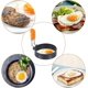 thumbnail image 1 of Anillo de huevo Anillo de huevo con mango antiquemaduras con un cepillo de aceite Revestimiento antiadherente Herramienta de desayuno para freír/dar forma a los huevos (4 piezas, naranja) ShuxiuWang 9024735201717, 1 of 1