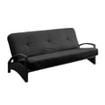 DHP Alessa Black Metal Futon Frame w/ 6" Futon Mattress, Multiple