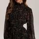 thumbnail image 5 of Vestido Mini vestido de línea A para mujer, informal, de gasa, cómodo, elegante, con estampado floral, vestido estético Ygjytge Negro Xxl para Mujer, 5 of 6