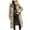 Khaki, variant on EOYWHK Womens Coats Plus Size Clearance Womens Winter Jacket Warm Overcoat Slim Fur-Hooded Zipper Thicker Coat Outwear Clearance