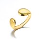 thumbnail image 1 of Anillo abierto retro de acero inoxidable en oro de 18 quilates para hombre y mujer, anillo cruzado, anillo de pareja, anillo de nicho para el cabello, 1 of 5