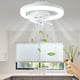 thumbnail image 3 of Luz de ventilador de techo con control remoto 360 Head Shaking Viento de 3 velocidades para estudio de dormitorio, 3 of 8