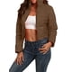 thumbnail image 4 of VISgogo, chaqueta corta para mujer, chaquetas de plumón de Color sólido a la moda, abrigo acolchado recortado, abrigo cálido de invierno VISgogo moda, 4 of 6