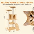 thumbnail image 3 of Mueble Rascador Multinivel con sisal y cueva para Gatos Poli Pets Persa Color Beige Ideal para Espacios Pequeños., 3 of 7
