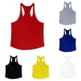 thumbnail image 5 of Wxolcjlv Solid Slim Fit Y Back Workout Tank Top for Men Sleeveless Stretchy Gym Training Athletic Camisole, 5 of 6