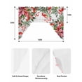 thumbnail image 5 of Cardinal Bird Swag Valances for Windows, Small Curtains Drapes, Winter Poinsettia Pine Cones Berry Wood Kitchen Window Curtains Over Sink Window Treatment Valance for Bedroom/Bathroom 56"x36", 5 of 5