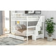 thumbnail image 4 of Tcbosik Full Over Full Bunk Bed With Two Drawers And Storage, White, 4 of 9