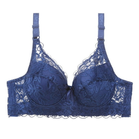 

Sports Bra Tummy Control Shapewear Women Lace Lingerie Wire Free Bra Sexy Underwear Gathered Adjustable Bra Strapless Bra for Big Busted Women Knix Leakproof Underwear for Women Blue 105B