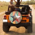 thumbnail image 3 of KAKALAD American Star Texas Vintage Colorful Artwork Painted On Wood Pattern 01 Spare Tire Cover Universal Vehicle Accessories Buckle Car Tools 16”in, 3 of 6