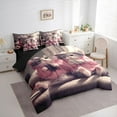 thumbnail image 4 of Feelyou Kawaii Couple Cat Twin Bedding Sets 7-Piece, Cute Kitten Lover Bedding Comforter Set, Teens Kids Boys Girls Reversible Sheet Sets, Luxury Bedroom Decor, 4 of 9