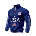 thumbnail image 3 of Dwelliawo 1/4 Zip Men's Sweatshirt United States 250 Years 250th Anniversary 1776-2026 Usa Flag Patriotic Graphic Sweatshirts Casual Muscle Shirt Sweatshirt Royal Blue M, 3 of 4