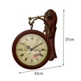 thumbnail image 3 of Reloj de pared clásico de , cocina, granja silenciosa, patio, jardín, hogar roja Gloria Reloj de pared de doble cara, 3 of 8