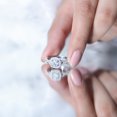 thumbnail image 5 of Rosec Jewels Moissanite Engagement Ring, Criss Cross Ring for Women (D-VS1 Quality), 925 Sterling Silver, US 8.00, 5 of 8
