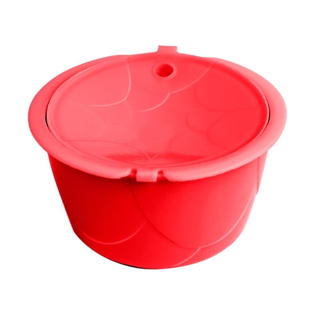 Filtro de taza de cápsula de café reutilizable de acero inoxidable para Dolce Gusto (rojo)
