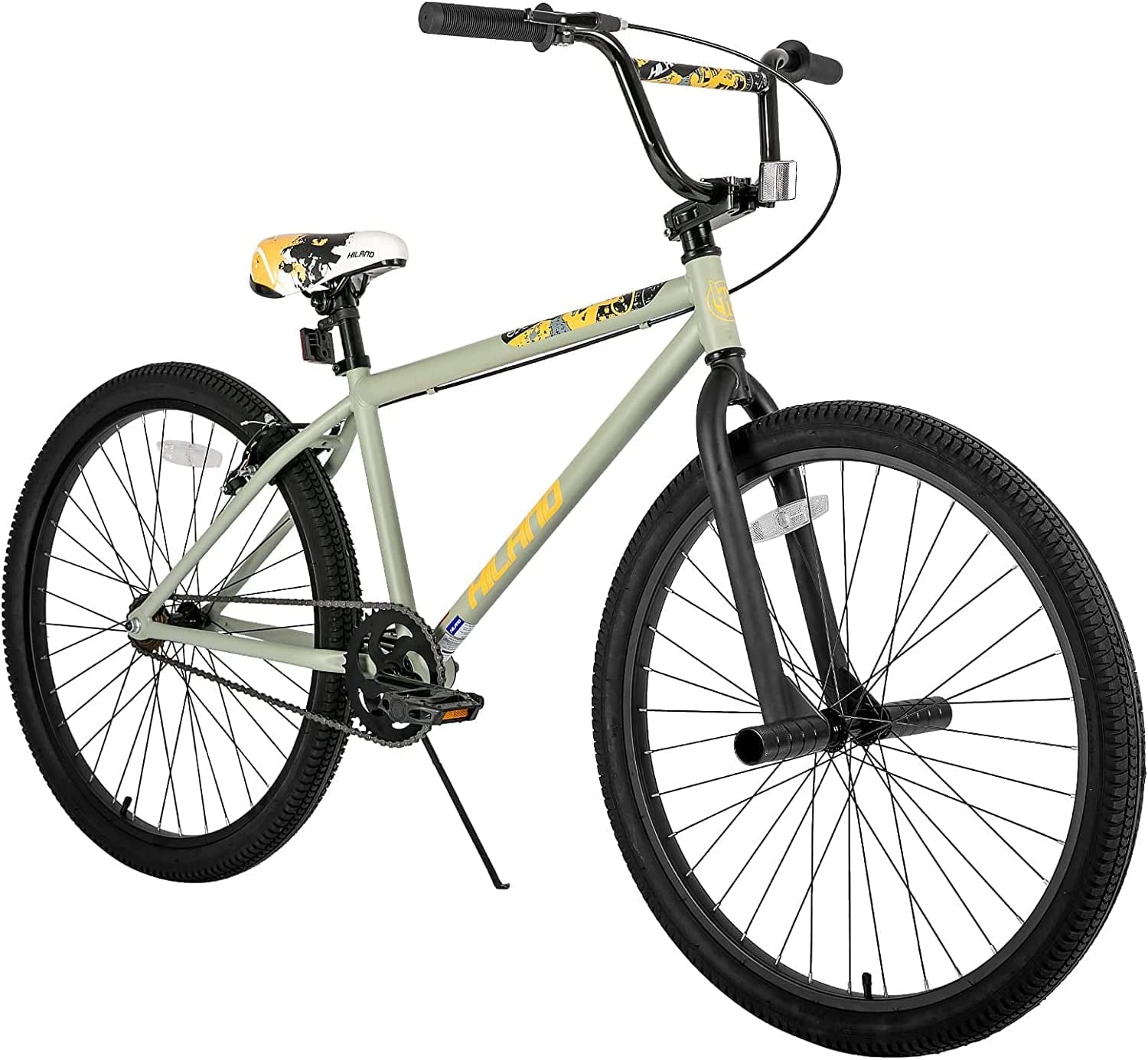 Hiland BMX BIKE 24 & 26 inch, Beginner-Level to Advanced Riders with 2 Pegs for Adults, Multiple Colors