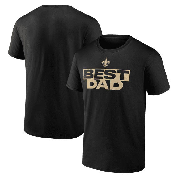 Men's Black New Orleans Saints Greatest Dad T-Shirt