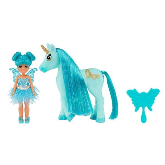 MGA's Dream Bella Color Change Surprise Little Fairies 5.5" Doll and Little Unicorn, Toy for Kids Ages 3, 4, 5+, 2 Count (Pack of 1)