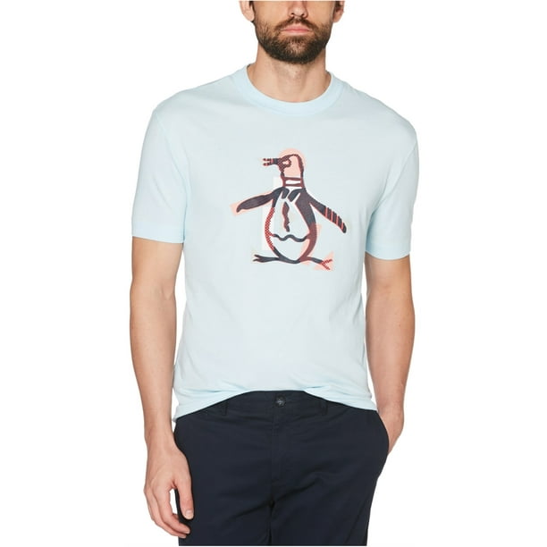 Penguin - Camiseta gráfica para hombre con diseño de Collage Pete de los años 90, azul, XX-Large Penguin Camiseta gráfica