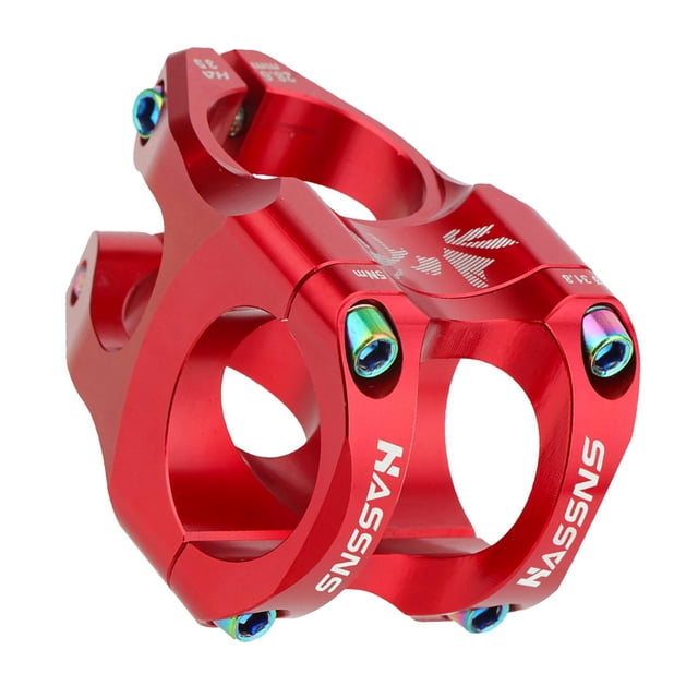 Vástago de bicicleta corto Baoblaze de aleación de aluminio 31,8mm Rojo