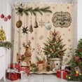 thumbnail image 6 of Small Stall Shower Curtain 36x72 Inch Narrow Half Size Christmas Bath Curtains Bathroom Decor, Xmas Elk Balls Botanical Farmhouse Trees Waterproof Fabric Shower Curtain Set with Hooks 36 Inch, 6 of 8