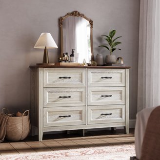 angel line madison 6 drawer double dresser white Angel Line Madison 6 Drawer Double Dresser, Multiple Colors