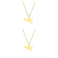 thumbnail image 1 of Minnieouse Collar unisex Combinación de estilo y simplicidad Collar con colgante Oro digno de regalo de moda Oro 2Conjunto, 1 of 6