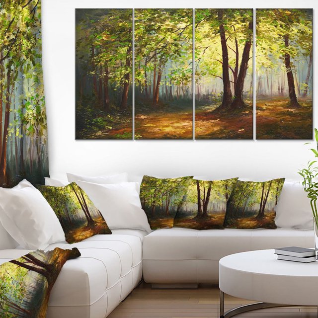 Design Art Summer Forest Canvas Print
