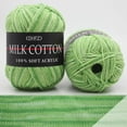 thumbnail image 4 of 50g/Ball Colorful 3 ply Yarn Handmade DIY Scarf Pillow Blanket Knitting Crochet Soft Milk Cotton Yarn, 4 of 5