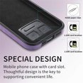 thumbnail image 5 of TECH CIRCLE Case for iPhone 11, [Built-in 2 Micro-SIM Card Slots] Slim Soft Shockproof Protective Cover with Ring Holder Stand + Card Holder Pocket + Eject Pin Holder - Lavender, 5 of 8