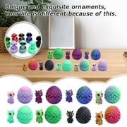 3D Printed Mystery Dragon with Egg Flexible Dragon Figurine Home Office Decor Unique Festival Gift for All Ages (Blue)