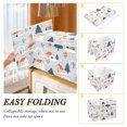 thumbnail image 2 of Yayeee Collapsible Storage Bin with Lid Fabric Closet Decorative Basket with Handles, Gray Cartoon Houses, 2 of 7