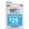 (Email Delivery) NET10 $25 Prepaid Card, 750 min, 30 day monthly plan, talk, text, web/email, 411