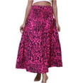 thumbnail image 2 of Womens Maxi Skirt 2025 Casual Flowy Elastic High Waist Long Skirts with Pockets Summer Beach Style Hot Pink M, 2 of 6