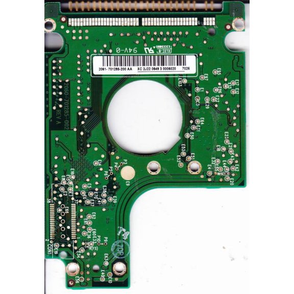 WD800VE-75HDT1, 2061-701285-200 AA, WD IDE 2.5 PCB
