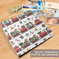 thumbnail image 4 of Photo Album 11.8x11.2 Inch Leather Cover Photo Book Scrapbooking Albums for Weddings Birthdays Anniversaries Christmas-themed Red Train Pattern, 4 of 9