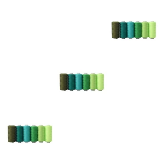 Guardoinrt 1/2/3 Hand Stitching Thread Set - Durable Prewound Bobbin Threads For Sewing Green 6-color line 3PCS