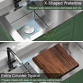 thumbnail image 5 of TORVA Stainless Steel Countertop with Integrated Deep Sink Left, For Van Galley RV Kitchen（2 pack）, 5 of 9