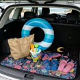 thumbnail image 2 of FOR U DESIGNS Butterfly Flower Moon Print Car Trunk Mat for Most SUVs Sedans Vans Non-Slip Cargo Liner All Weather Waterproof Durable Rear Protection, 2 of 7