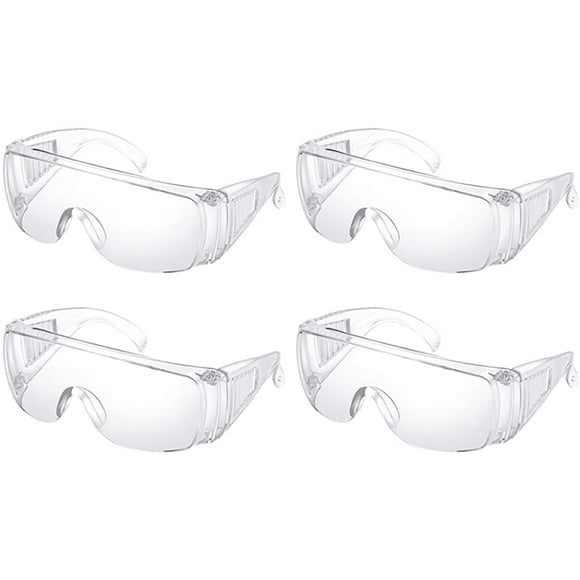 4Pcs Safety Goggles Protective Glasses Safety Glasses Eye Protection Glasses for Hospital Health Center Clinic Home