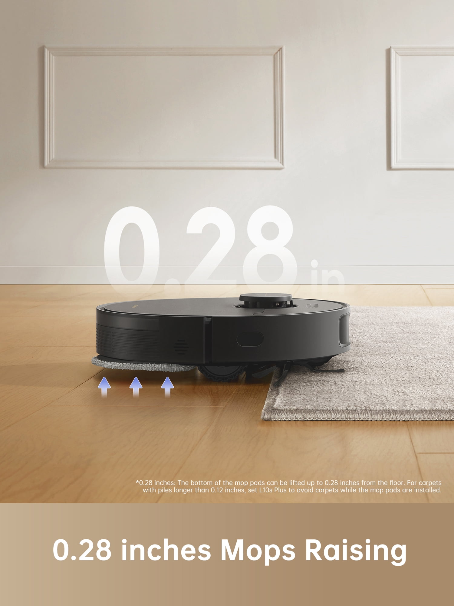 DREAME L10s Plus Self-Empty Robot Vacuum and Mop Combo, Hands-Free up to 90-Days of Dust, 7000Pa Suction, DuoScrub Mopping, 7mm Auto Lifting Mop, Auto-Empty Ideal for Pet Hair, Hard Floor and Carpet